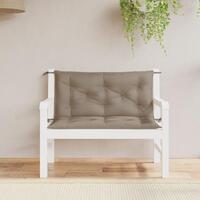 Hynder til havebænk 2 stk. 100x50x7 cm oxfordstof gråbrun