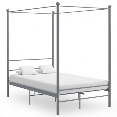 Sengestel til himmelseng 120x200 cm metal grå