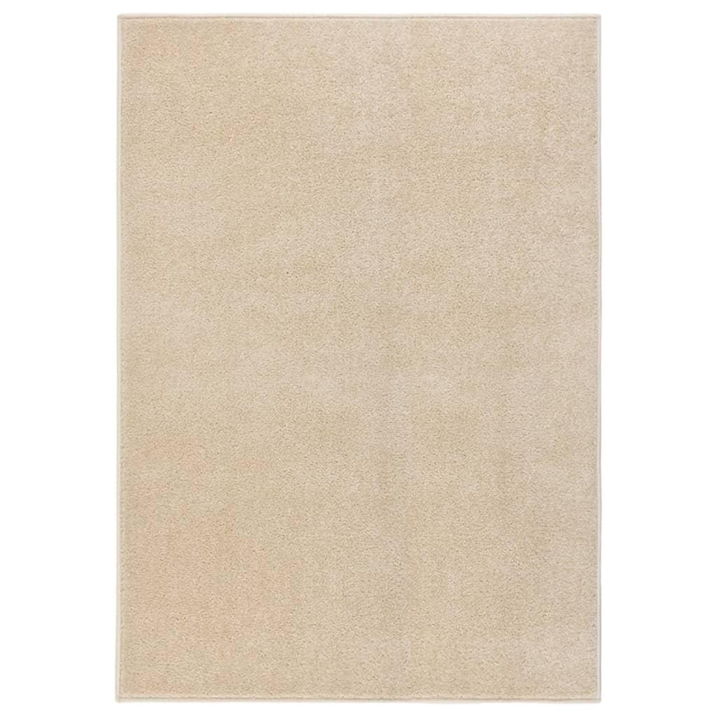 Gulvtæppe 240x340 cm kort luv beige