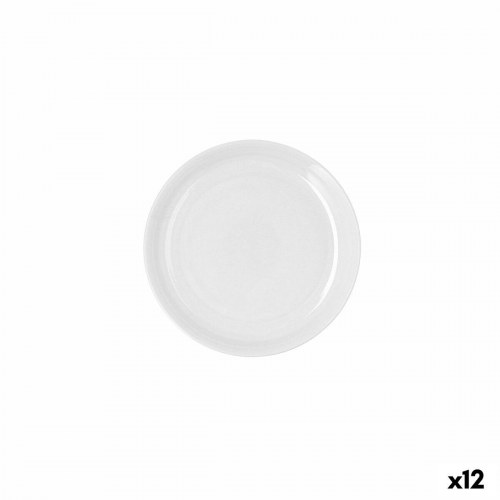 Ariane Artisan flad tallerken, hvid keramik Ø 21 cm - 12 stk.