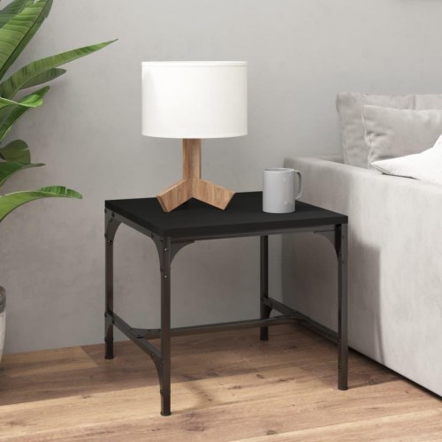 Sideborde 2 stk. - 40 × 40 × 35 cm i konstrueret træ, sort