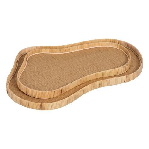 Bakke Natur Rattan 57,5 x 38,5 x 4 cm (2 enheder)