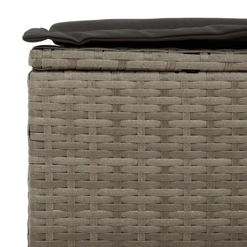 Havesofasæt 3 dele med hynder polyrattan grå