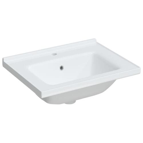 Badeværelsesvask 61x48x19,5 cm rektangulær keramisk hvid