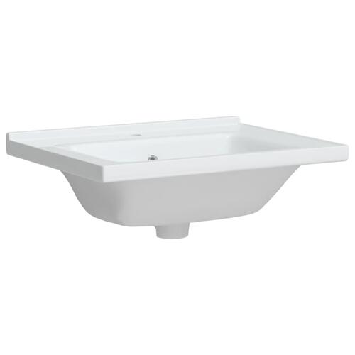 Badeværelsesvask 61x48x19,5 cm rektangulær keramisk hvid