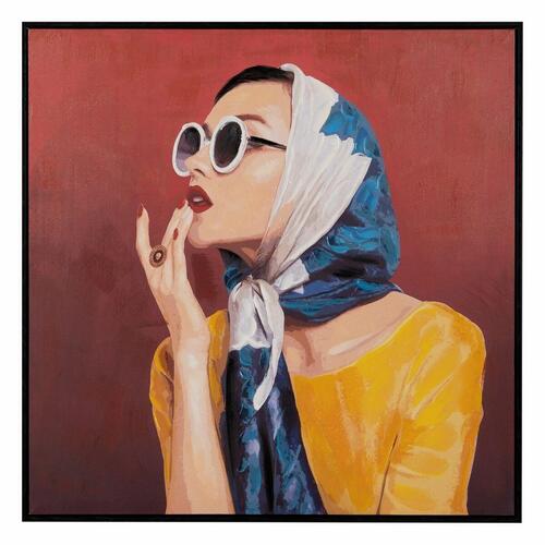 Maleri Lærred Dame 80 x 3,5 x 80 cm