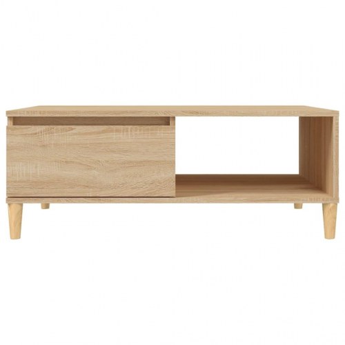 Sofabord 90x60x35 cm konstrueret træ sonoma-eg