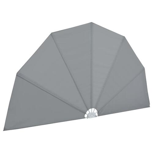 Sammenklappelig sidemarkise til terrasse grå 160 cm