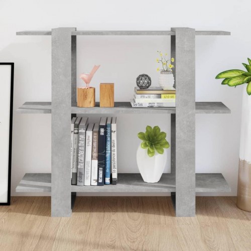 Bogreol/rumdeler 100x30x87 cm betongrå