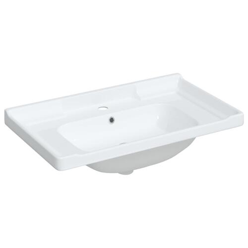 Badeværelsesvask 81x48x23 cm rektangulær keramisk hvid