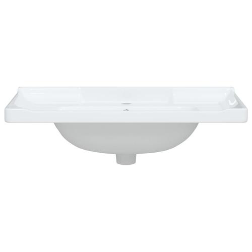 Badeværelsesvask 81x48x23 cm rektangulær keramisk hvid