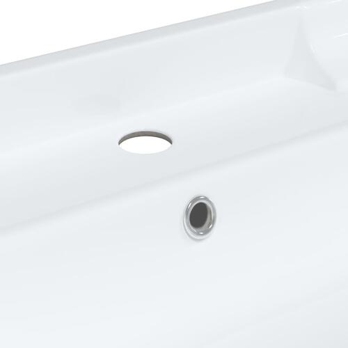 Badeværelsesvask 81x48x23 cm rektangulær keramisk hvid