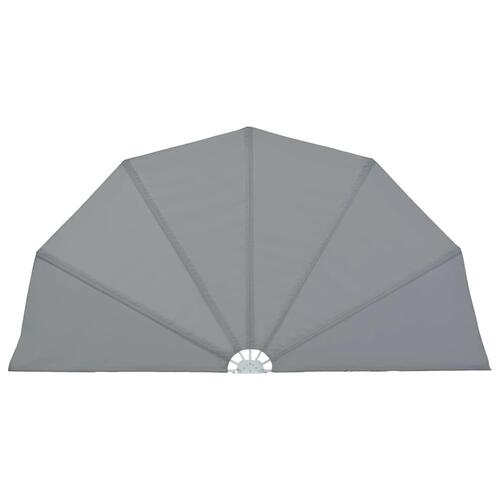 Sammenklappelig sidemarkise til terrasse grå 200 cm