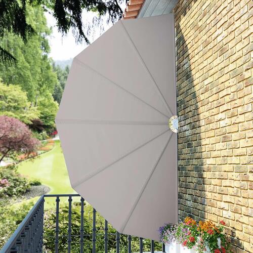 Sammenklappelig sidemarkise til terrasse cremefarvet 200 cm