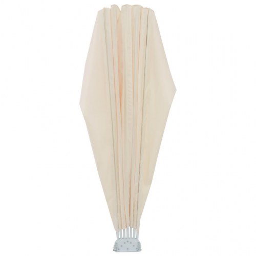 Sammenklappelig sidemarkise til terrasse cremefarvet 200 cm