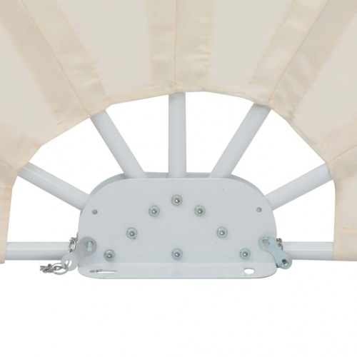 Sammenklappelig sidemarkise til terrasse cremefarvet 200 cm