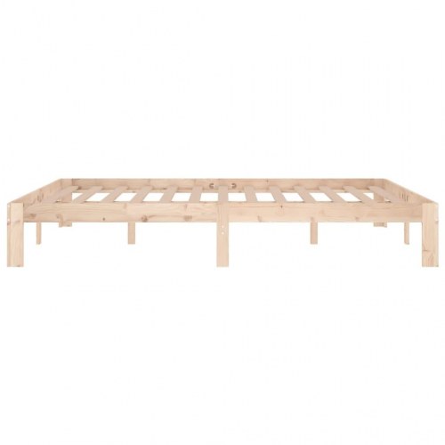 Sengeramme 150 x 200 cm i massivt fyrretræ - naturlig