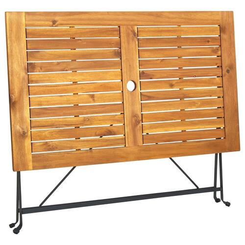 Foldbart havebord 120x70x74 cm massivt akacietræ