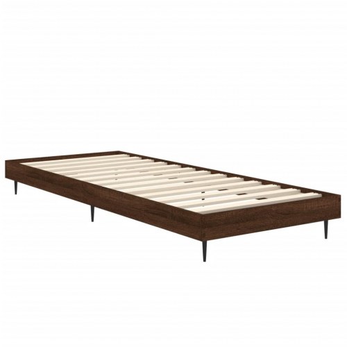 Sengeramme 75×190 cm i brunt eg - konstrueret træ, uden madras