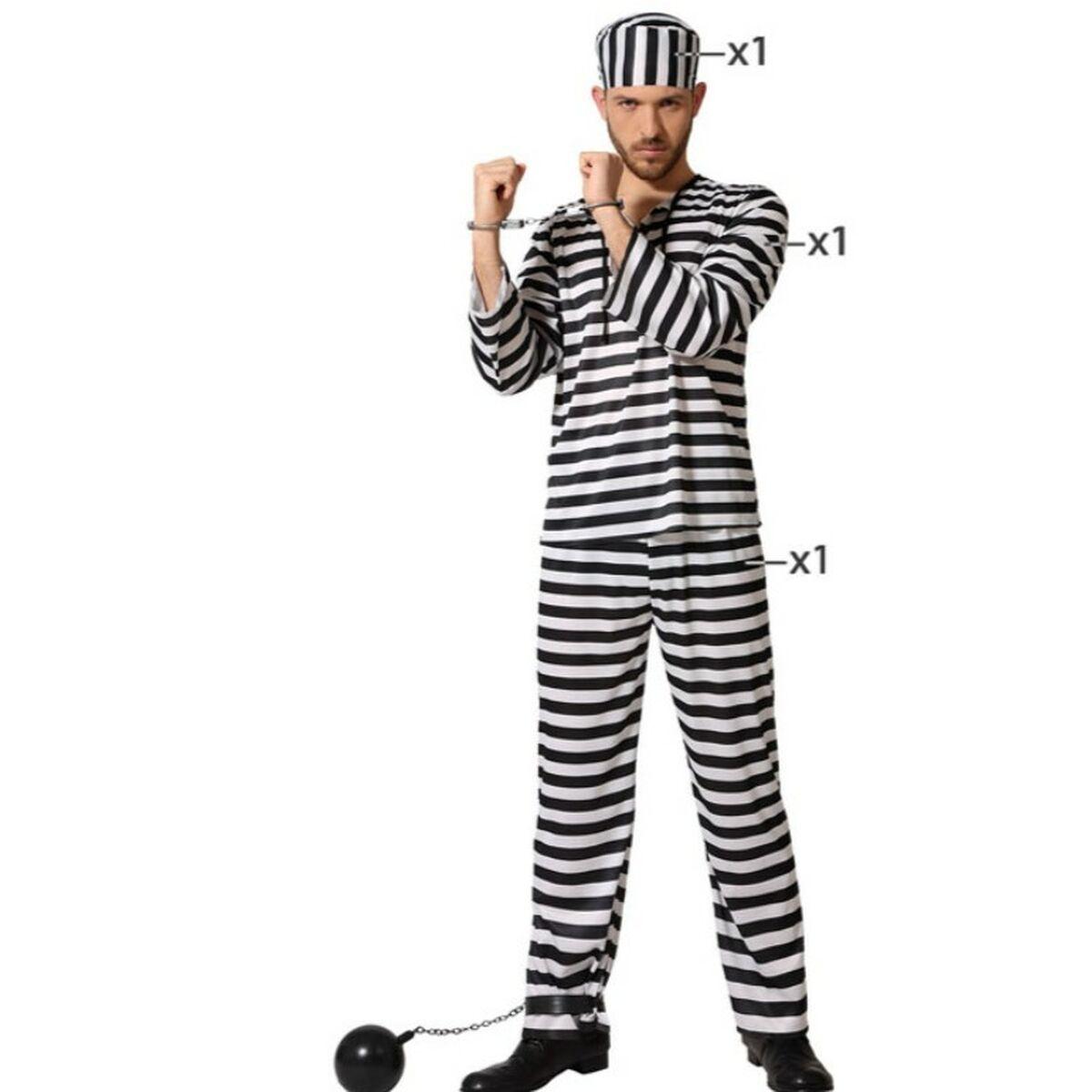 Kostume Til Voksne Prisoner Multifarvet Fange Mand