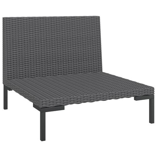 Havesofa med hynder halvrundt polyrattan
