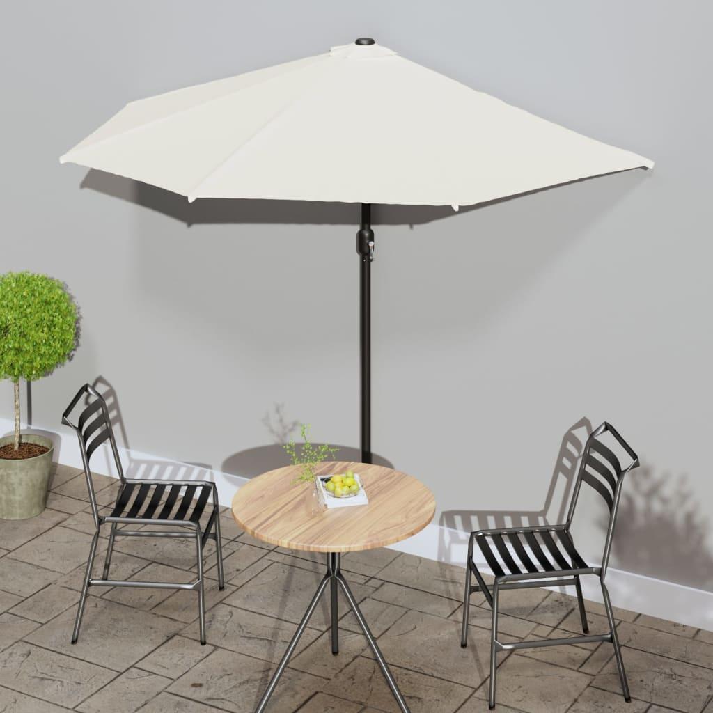 Altanparasol Med Aluminiumsstang 270X144X222 Cm Halv Bordeaux - Sandfarvet