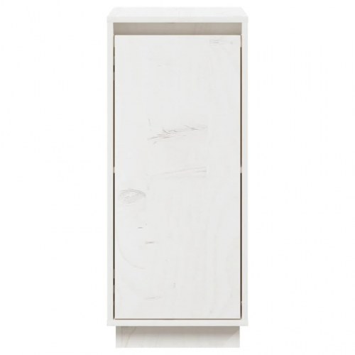 Skænke 2 stk. - massivt fyrretræ, hvid, 31,5×34×75 cm