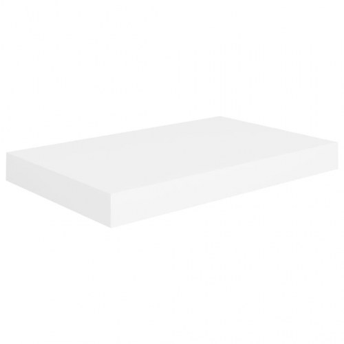 Væghylde 40 × 23 × 3,8 cm i hvid MDF - med skjult ophæng