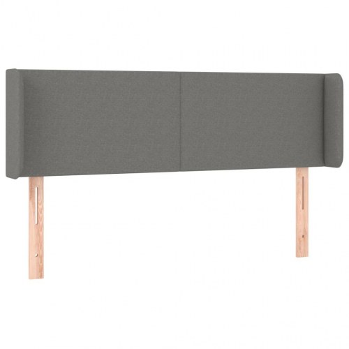 Sengegavl med LED-lys 147 x 16 x 78/88 cm - mørkegrå