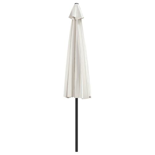 Balkonparasol med aluminumsstang sandfarvet 300 x 155 cm halv