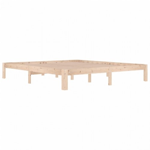 Sengeramme 180 x 200 cm i massivt fyrretræ - natur
