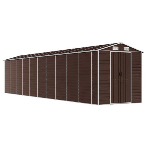 Haveskur 191x895x198 cm galvaniseret stål brun