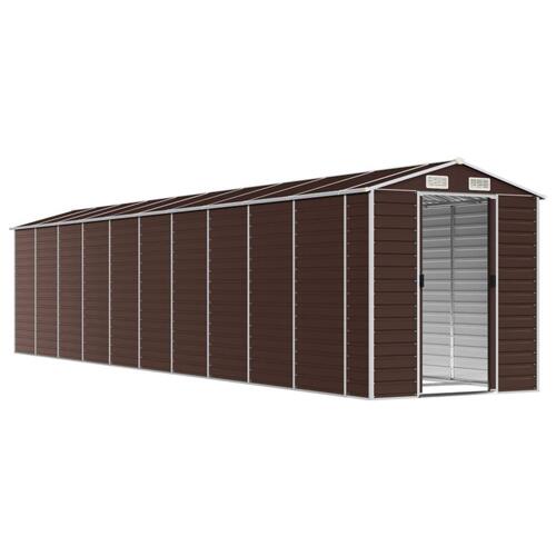 Haveskur 191x895x198 cm galvaniseret stål brun