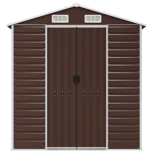 Haveskur 191x895x198 cm galvaniseret stål brun