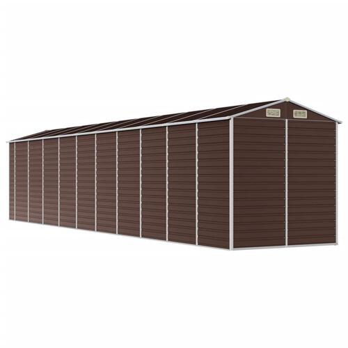 Haveskur 191x895x198 cm galvaniseret stål brun