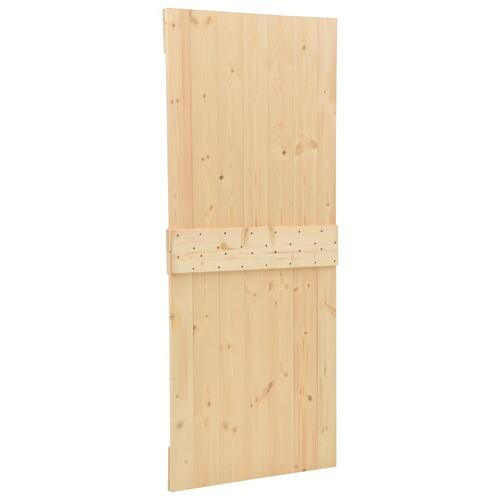 Dør 80x210 cm massivt fyrretræ