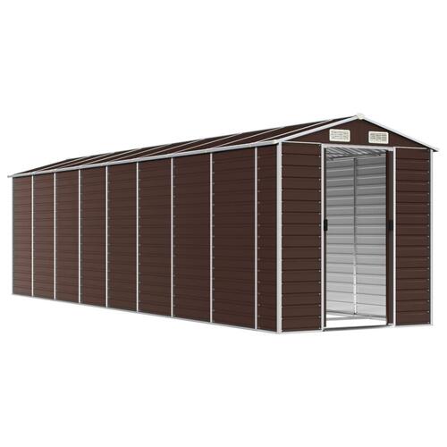 Haveskur 191x725x198 cm galvaniseret stål brun