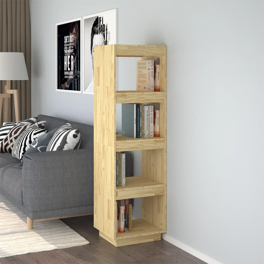 Bogreol/rumdeler 40x35x135 cm massivt fyrretræ