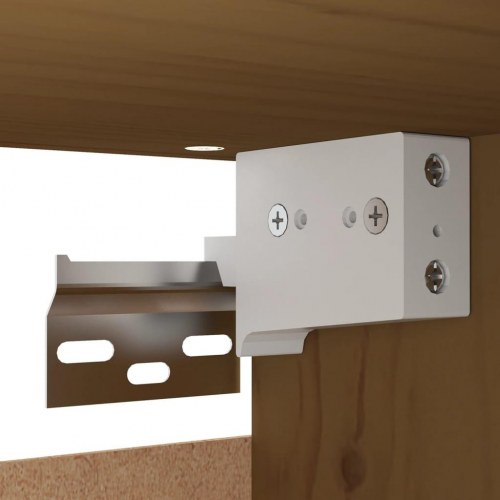 Vægskabe 2 stk. 30x30x100 cm massivt fyrretræ gyldenbrun