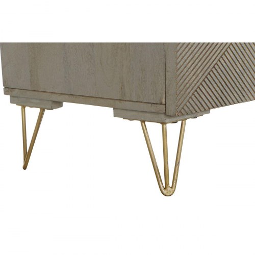 Skænk i mangotræ og metal - grå/gylden 160 × 45 × 75 cm