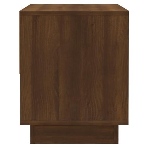 Sengeborde 2 stk. 45x34x44 cm konstrueret træ brun egetræ