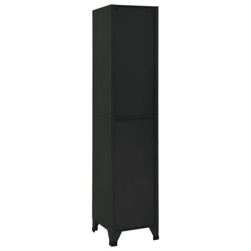 Skab 38x40x180 cm stål sort