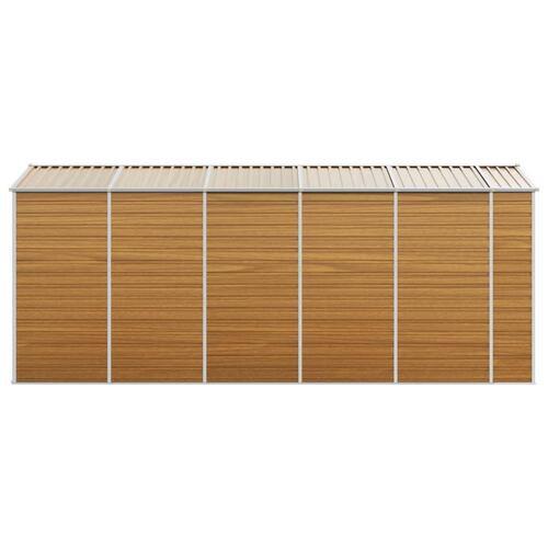 Haveskur 191x470x198 cm galvaniseret stål lysebrun
