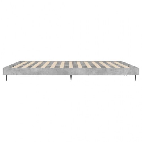 Sengestel 120 × 200 cm i konstrueret træ - betongrå
