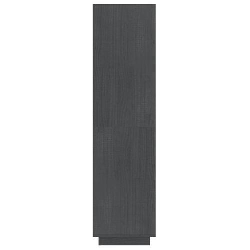Bogreol/rumdeler 40x35x135 cm massivt fyrretræ grå