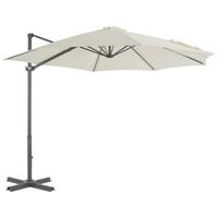Hængeparasol med aluminiumsstang 300 cm sandfarvet