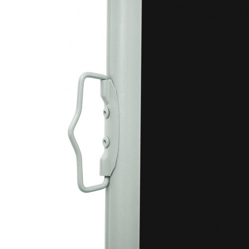 Sammenrullelig sidemarkise til terrassen 140x600 cm sort