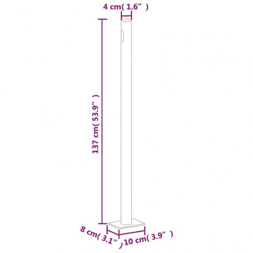 Sammenrullelig sidemarkise til terrasse 140×600 cm - cremefarvet