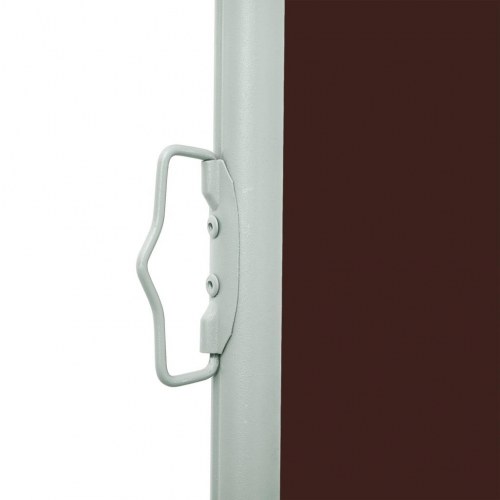 Sammenrullelig sidemarkise til terrassen 140x600 cm brun
