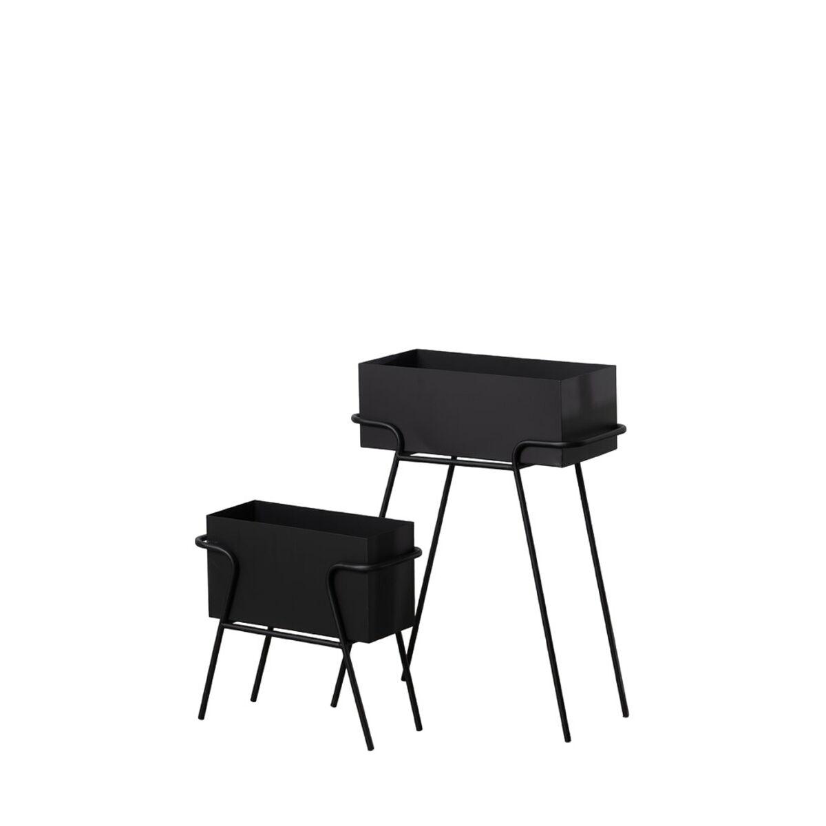 Sæt af planteredskaber Sort Jern 58 x 25 x 76 cm (2 enheder)